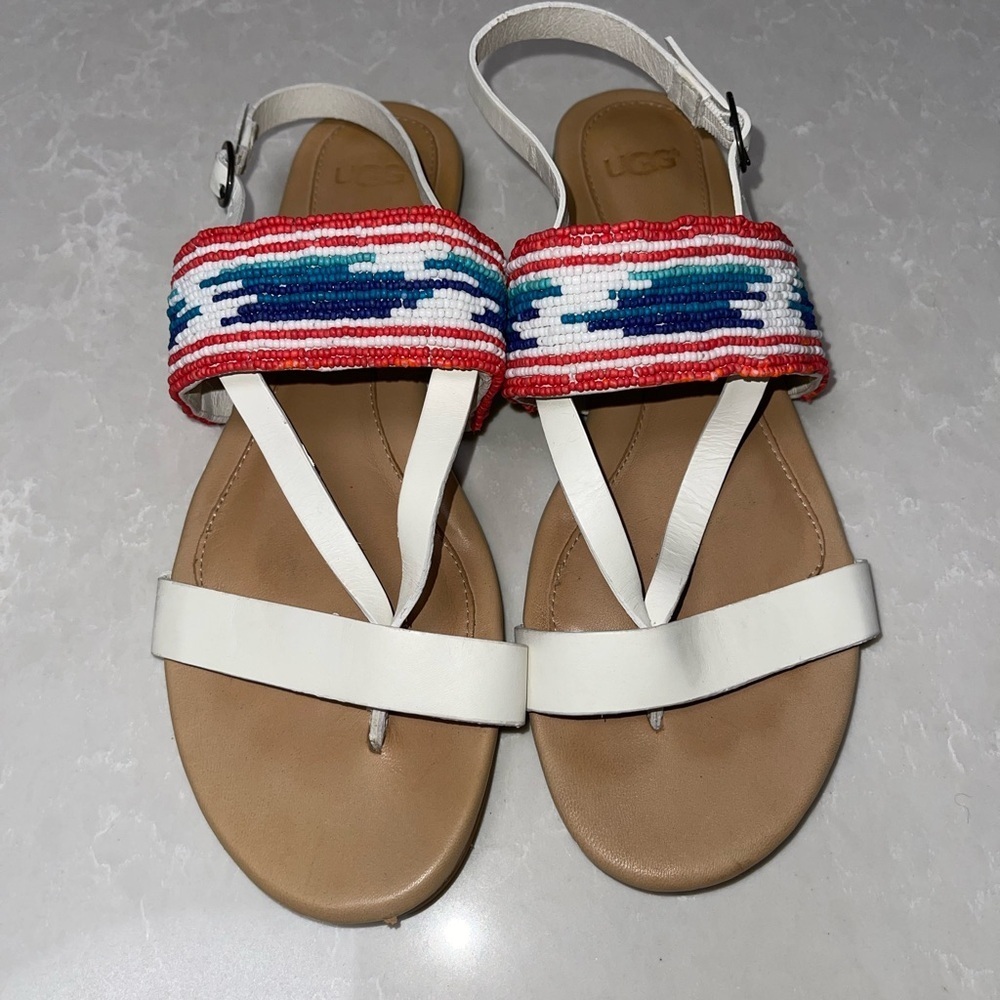 UGG Verona Serape Beaded Sandals EUC - Picture 2 of 8
